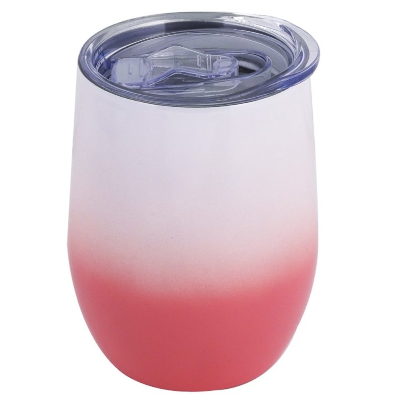 12 oz Stainless Steel Stemless Cup Gradient red-1