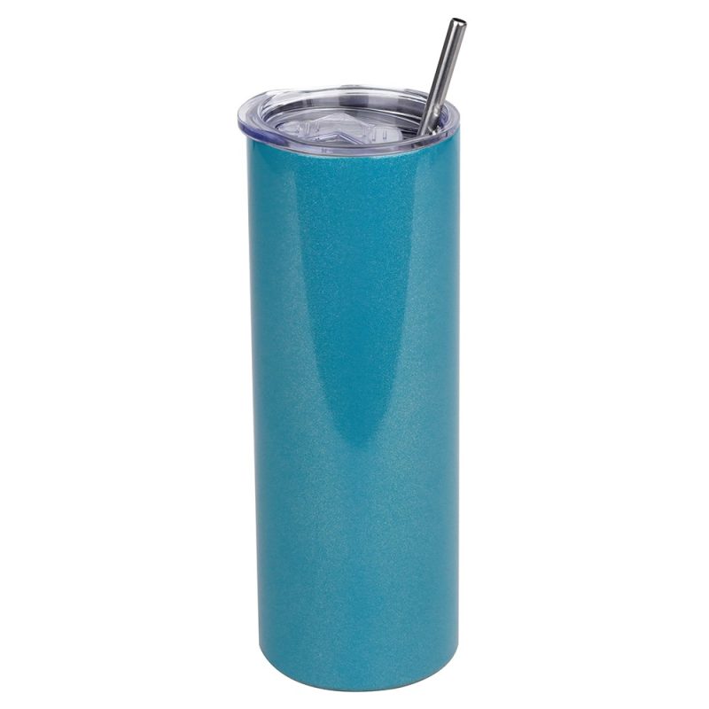 20oz Green Stainless Steel Skinny Tumbler-1