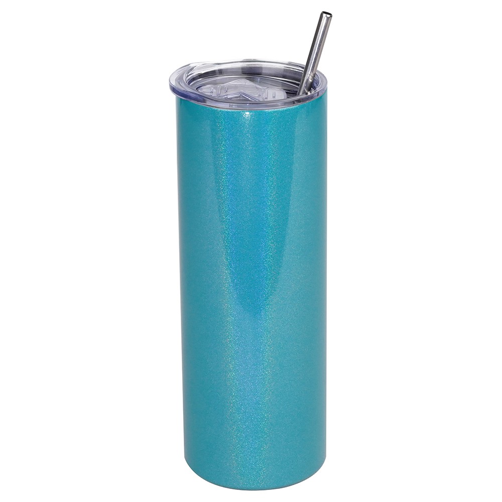 Glitter Stainless Steel Sublimation Skinny Tumbler - 20 oz.