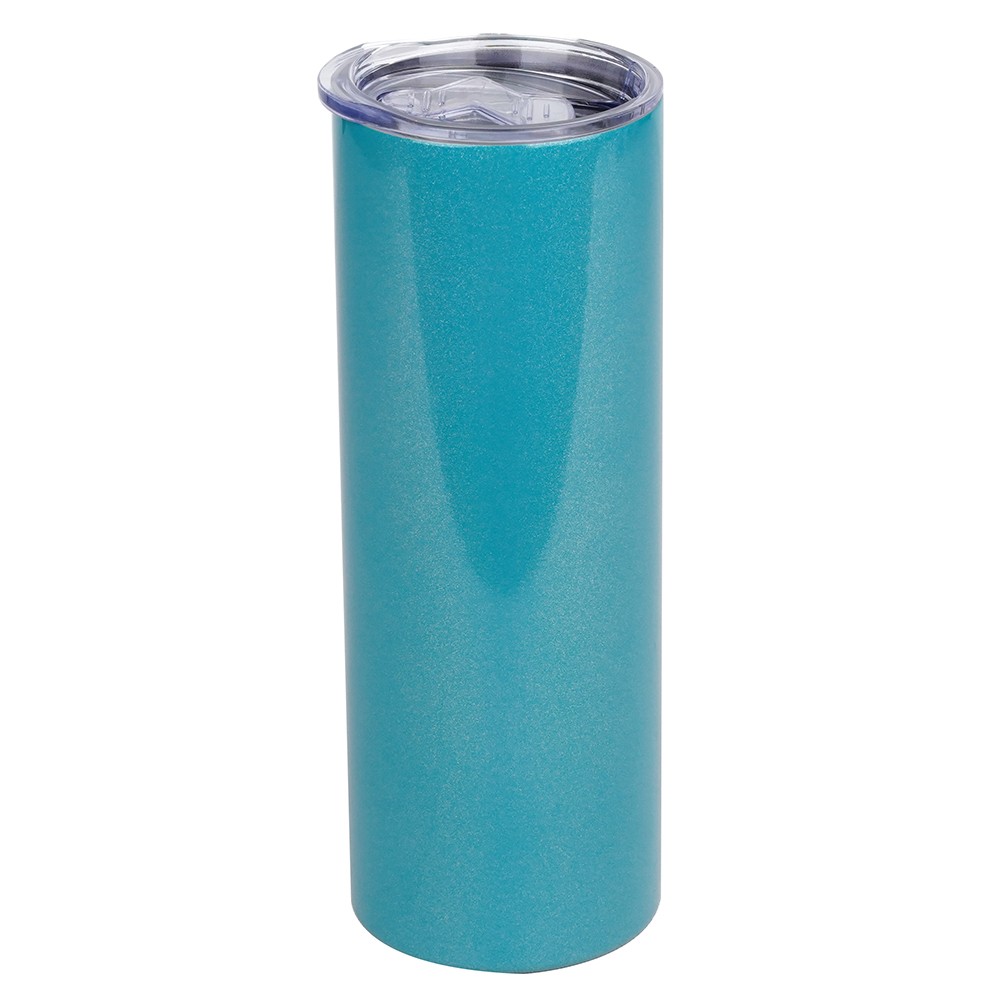 30oz Sublimation Sparkling Stainless Steel Skinny Tumbler (Green)