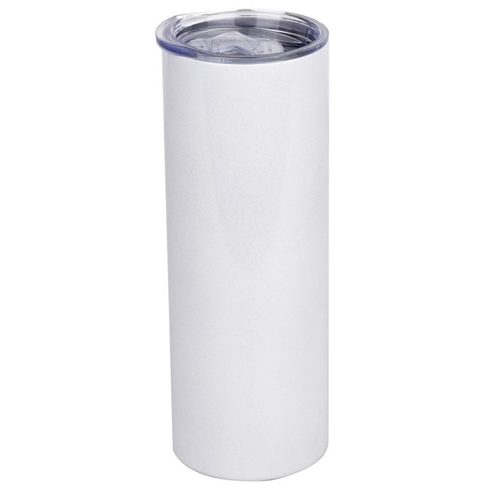 30oz white sparkling Stainless Steel Skinny Tumbler-1