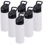 600ml white water Bottle-black Cap-4