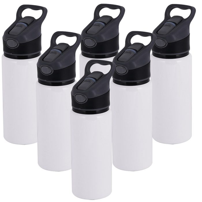 600ml white water Bottle-black Cap-4