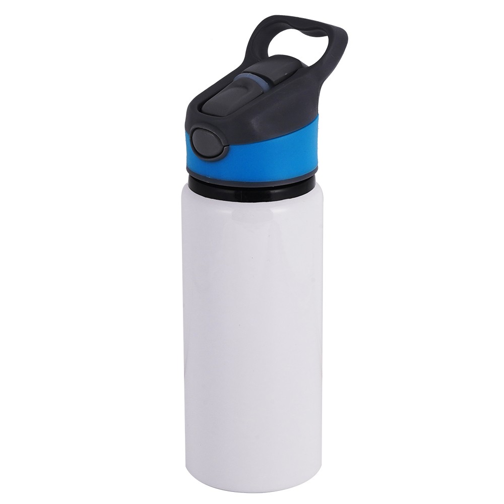 sublimation 600ml stainless silver straw 2 top water bottle sport