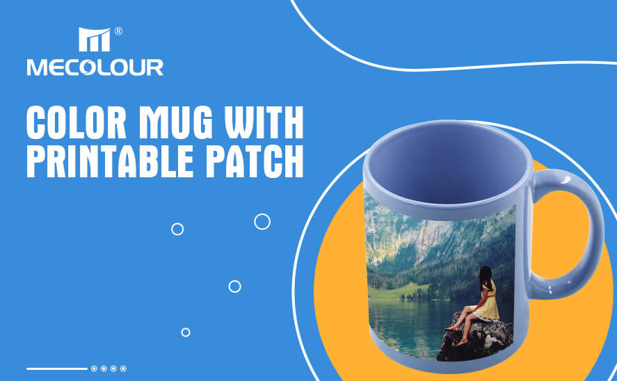 Color Mug with Printable Patch