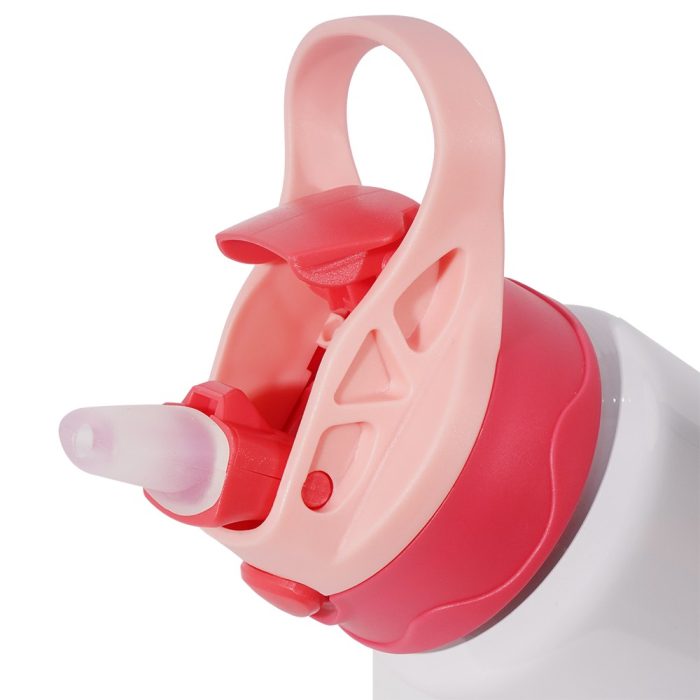 500ml kids aluminum water bottle with red cover-3
