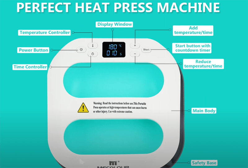 9x9 Portable heat press