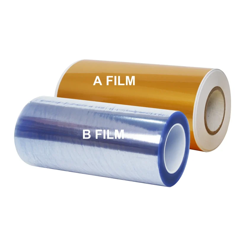 A golden film+clear film