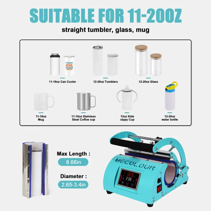 20 OZ Mug Press Machine blue-3
