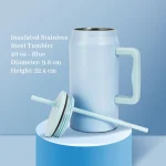 travel tumbler with handle 40oz-blue-2