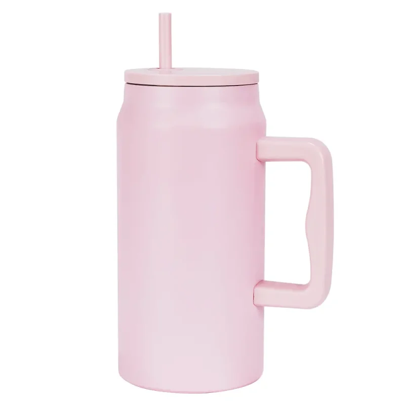 travel tumbler with handle 40oz-pink-1