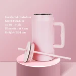 travel tumbler with handle 40oz-pink-2