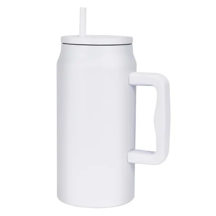 travel tumbler with handle 40oz-white-1