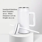 travel tumbler with handle 40oz-white-2