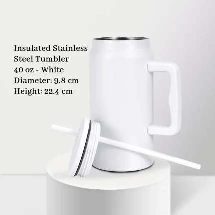 travel tumbler with handle 40oz-white-2