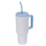 40oz tumbler with handle and straw (blue)-1