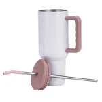 40oz tumbler with handle and straw (pink)-2