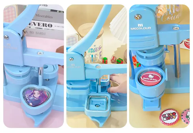 Mecolour plastic badge machines