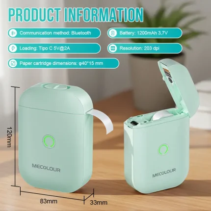 Portable Half-inch Label Printer (Blue)-2