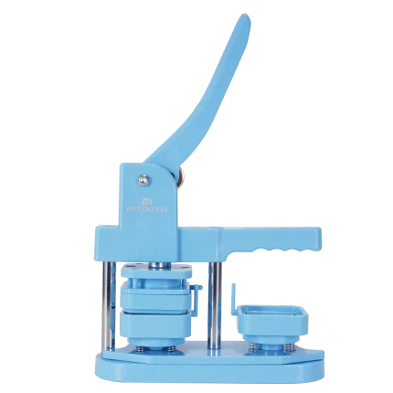 Square rotating badge machine blue-1