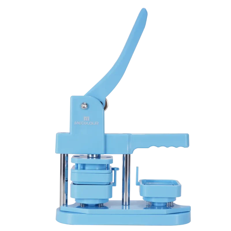 Square rotating badge machine blue-1
