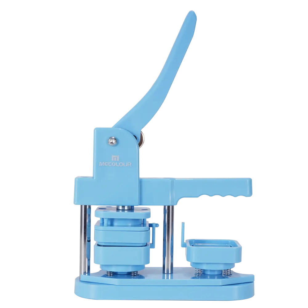 Square rotating badge machine blue-1 Square rotating badge machine blue-1
