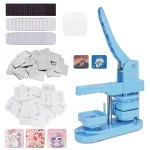 Square rotating badge machine blue-2