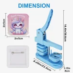 Square rotating badge machine blue-3