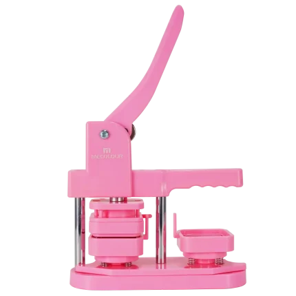 Square rotating badge machine pink-1