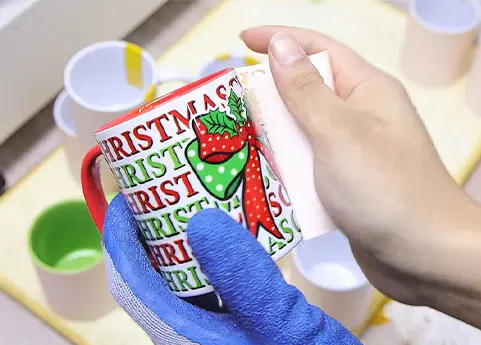 Peel off the sublimation paper to reveal the perfect design