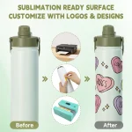 22oz Sublimation Stainless Steel Tumbler with Dual Lids-4